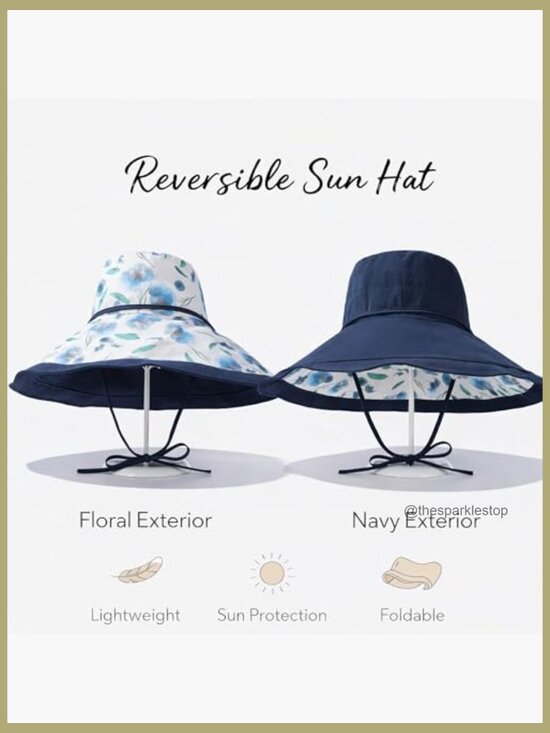 Reversible Sun Hat with Metal Wired Edge, UPF 50+ Protection main image 6